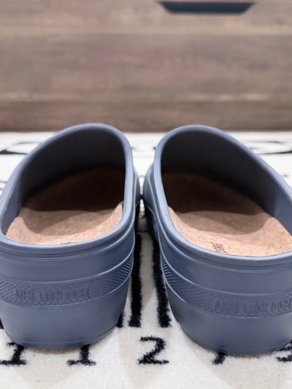NEW Aime Leon Dore Navy Blue Garden Mules / Loafers